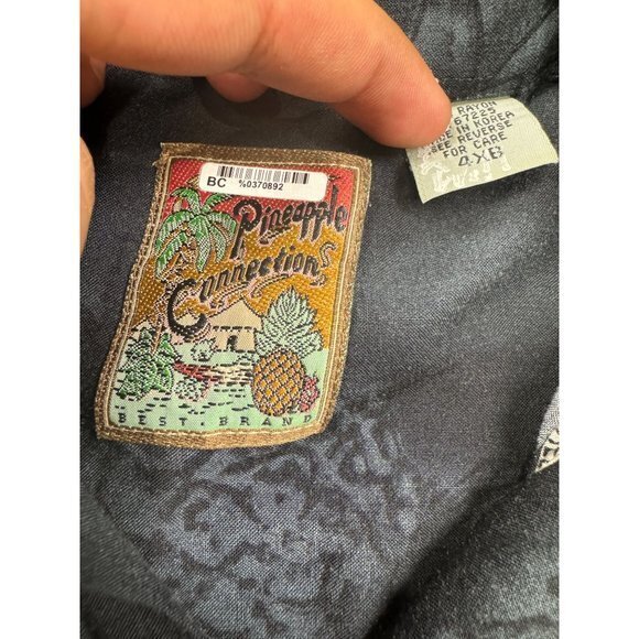VINTAGE PINEAPPLE BUTTON UP SHIRT SIZE 4XL | D1 - Picture 2 of 6